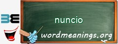 WordMeaning blackboard for nuncio